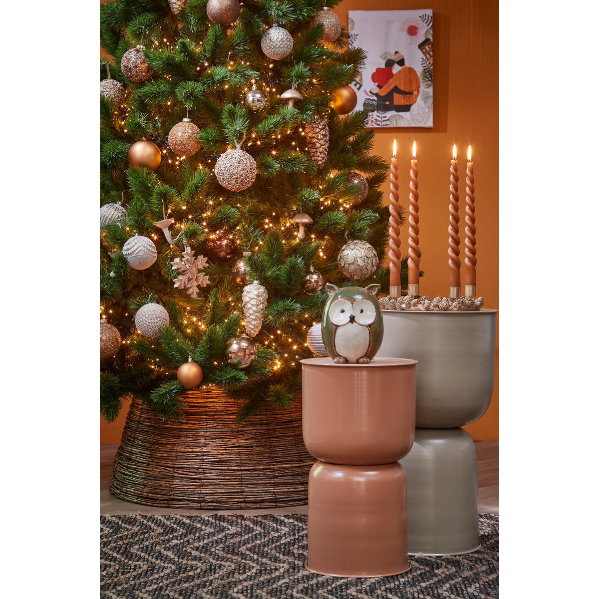 WEIHNACHTSBAUMROCK AUS WEIDENZWEIGEN - Ø50cm