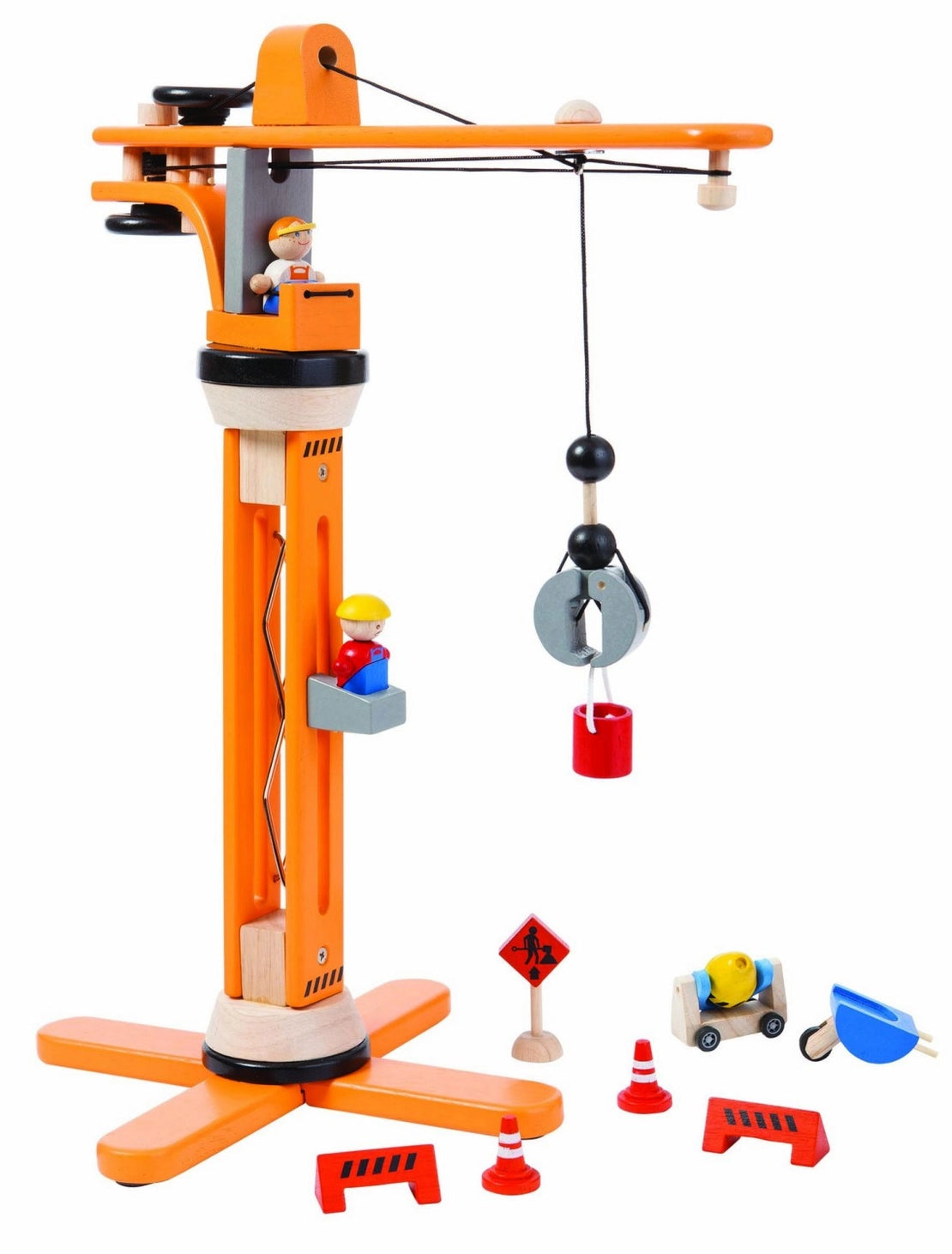 KRAN-SET AUS HOLZ
