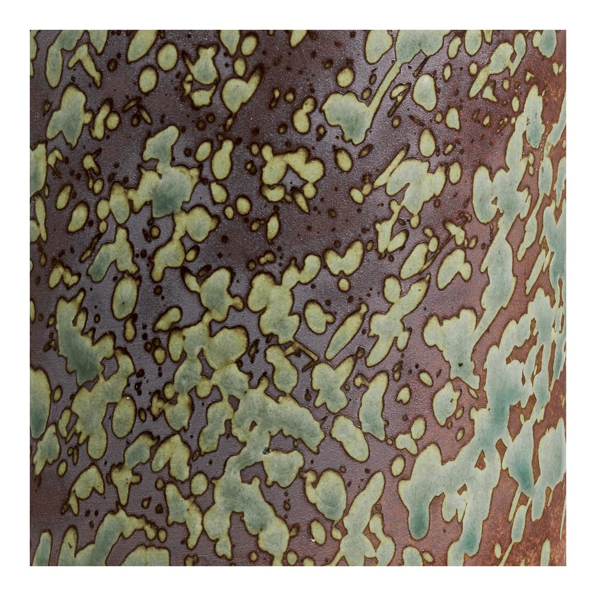 Vase aus Keramik (Dunkelbraun/Waldnachtgrün), 20cm – Ansicht 5