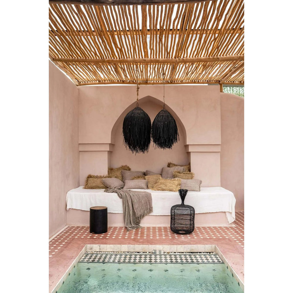 HANDGEWEBTER KISSENBEZUG (PERLGRAU) - 30 x 50cm