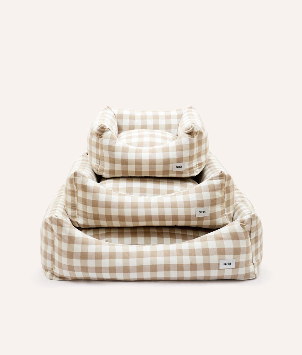 SNOZY HUNDEBETT (VICHY BEIGE)