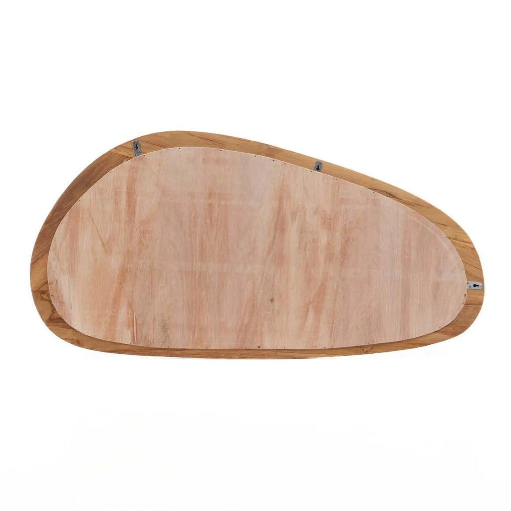 ORGANISCHER SPIEGEL AUS TEAKHOLZ - 120x63cm
