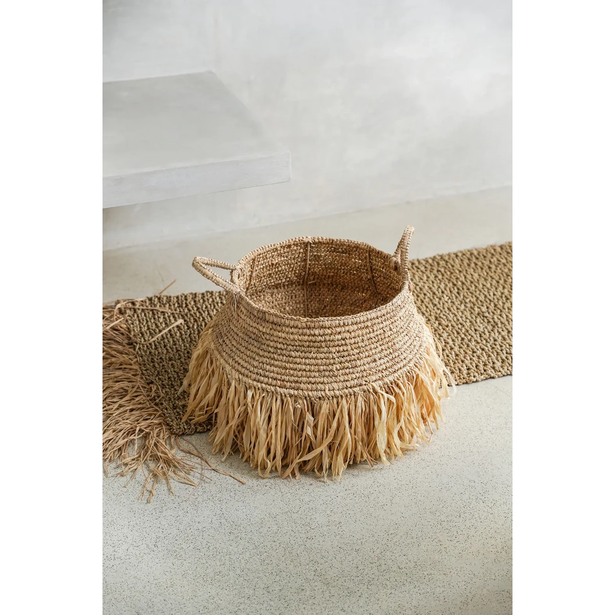 RAFFIA DELUXE BASTKORB - Ø45cm