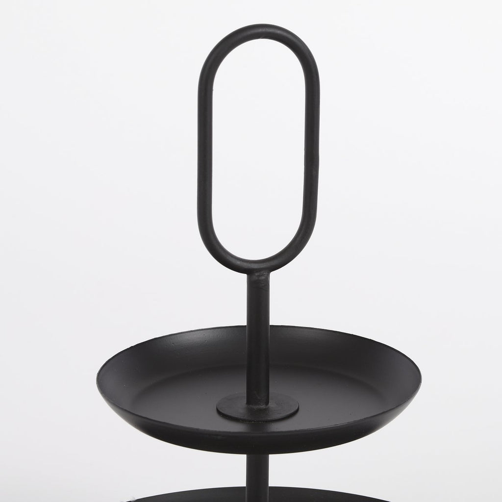 RAMA ETAGERE MIT 2 EBENEN (SCHWARZ) - 36cm