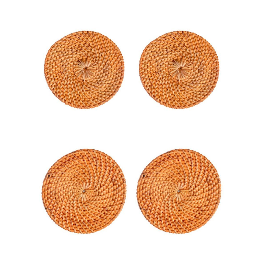 HANDGEFERTIGTE RATTAN UNTERSETZER