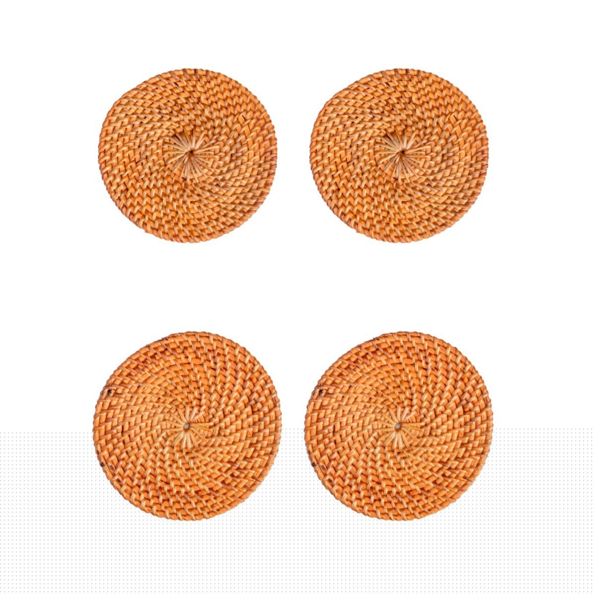 HANDGEFERTIGTE RATTAN UNTERSETZER