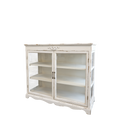Alter Schrank mit 2 Fächern und Glastüren antique creme