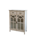 Kommode mit gebogenen Glastüren antique creme - Ansicht 1