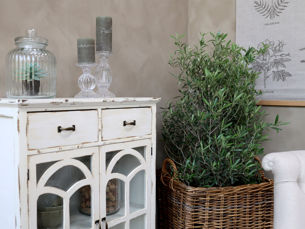 Kommode mit gebogenen Glastüren antique creme - Ansicht 2