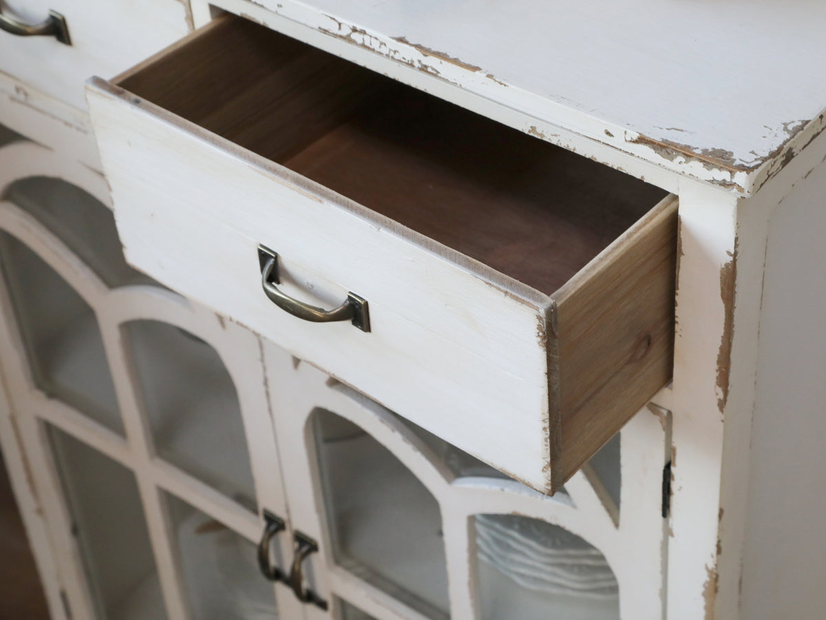 Kommode mit gebogenen Glastüren antique creme - Ansicht 6