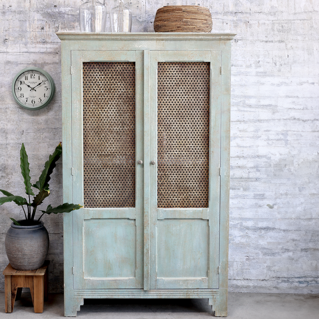 Alter französischer Wäscheschrank antique opal - Ansicht 1