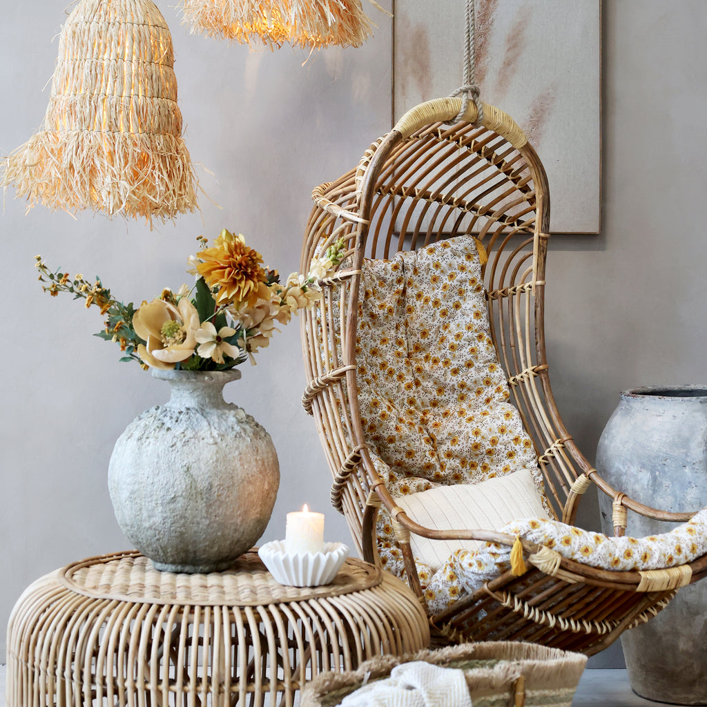 Hängestuhl aus Rattan natur - Ansicht 1