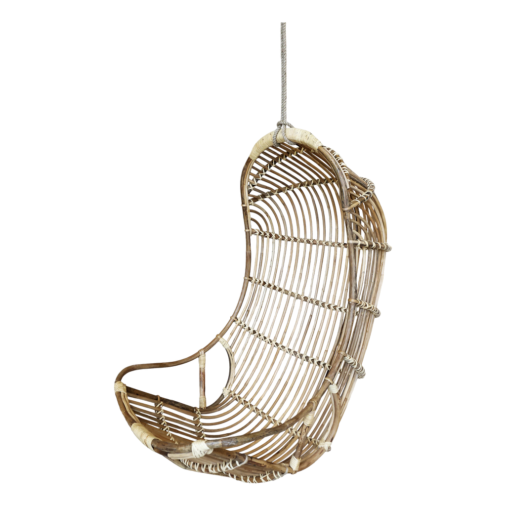 Hängestuhl aus Rattan natur - Ansicht 2