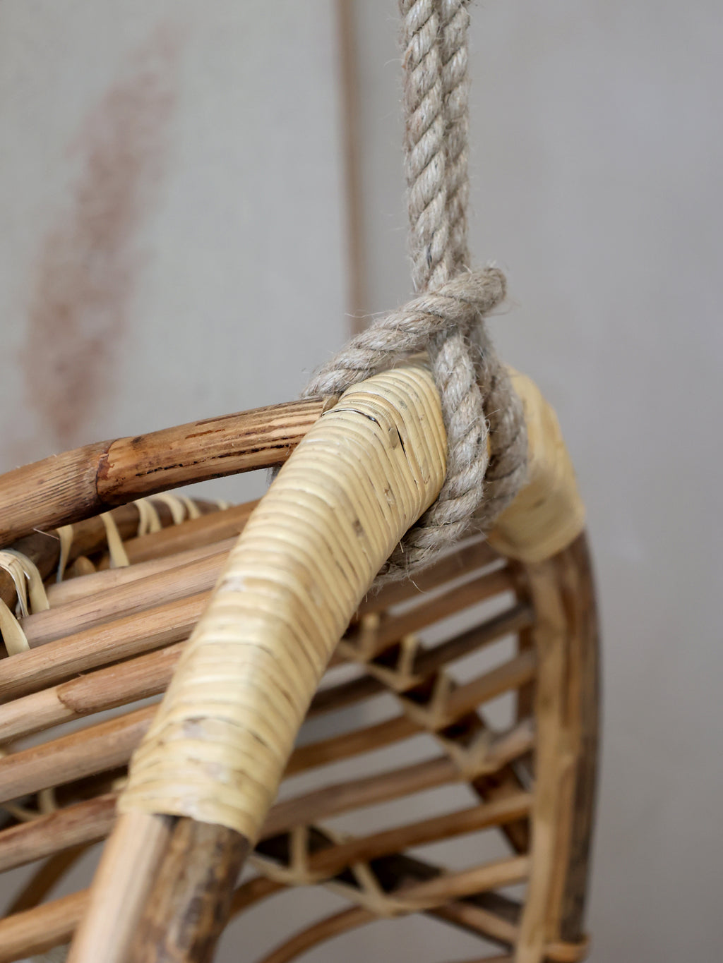 Hängestuhl aus Rattan natur - Ansicht 4