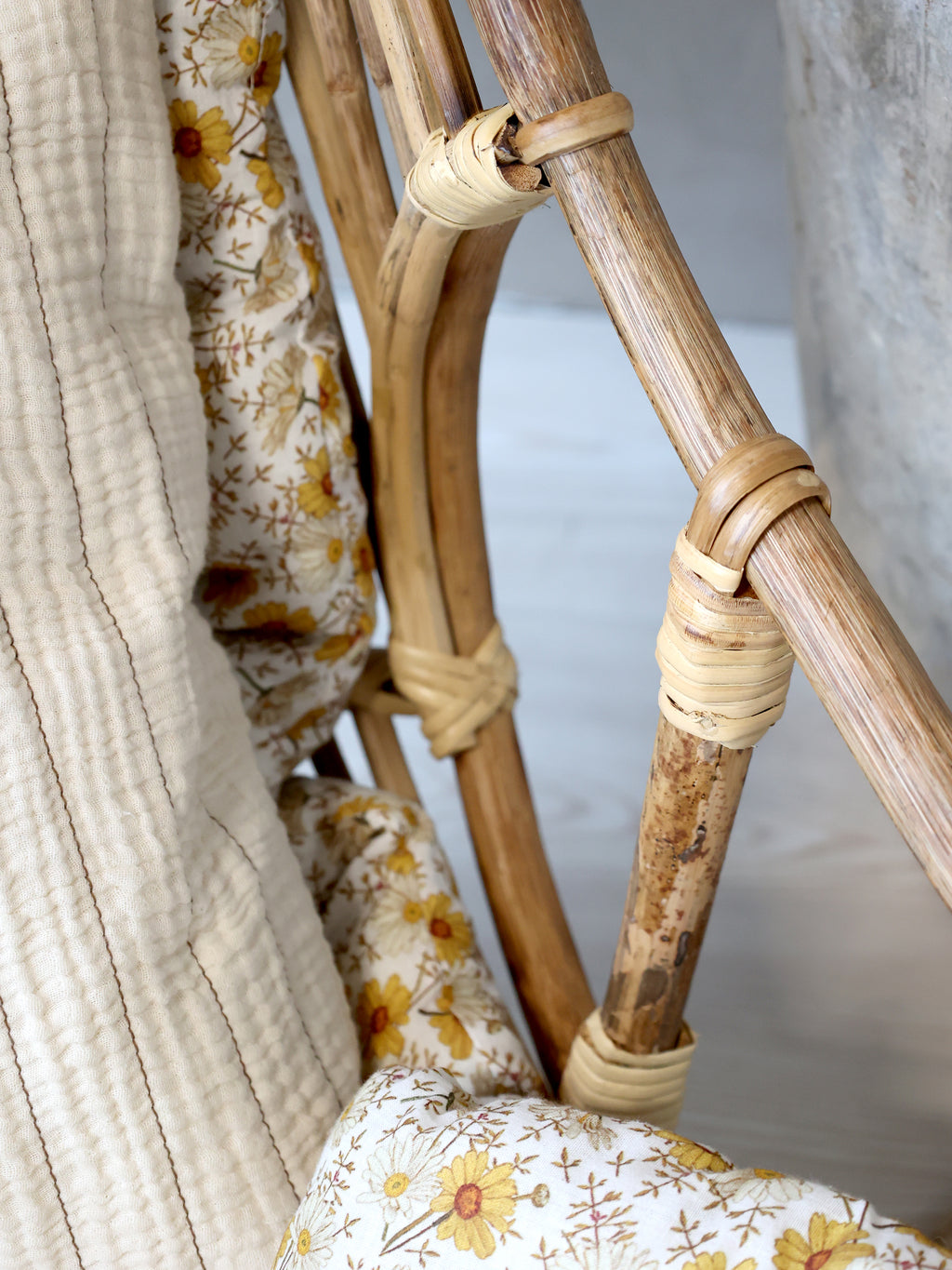 Hängestuhl aus Rattan natur - Ansicht 6