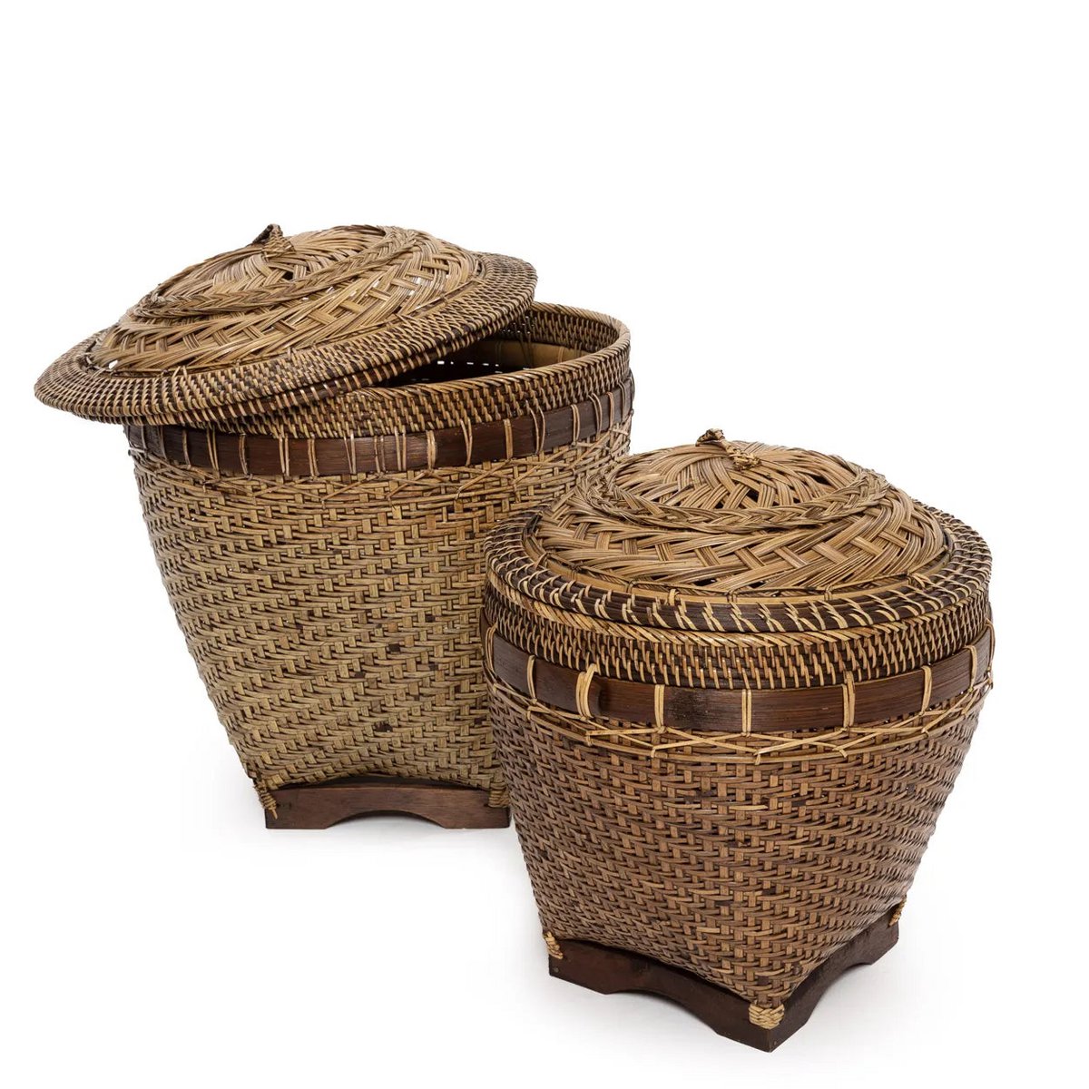 KOLONIALER RATTAN-AUFBEWAHRUNGSKORB - 45cm
