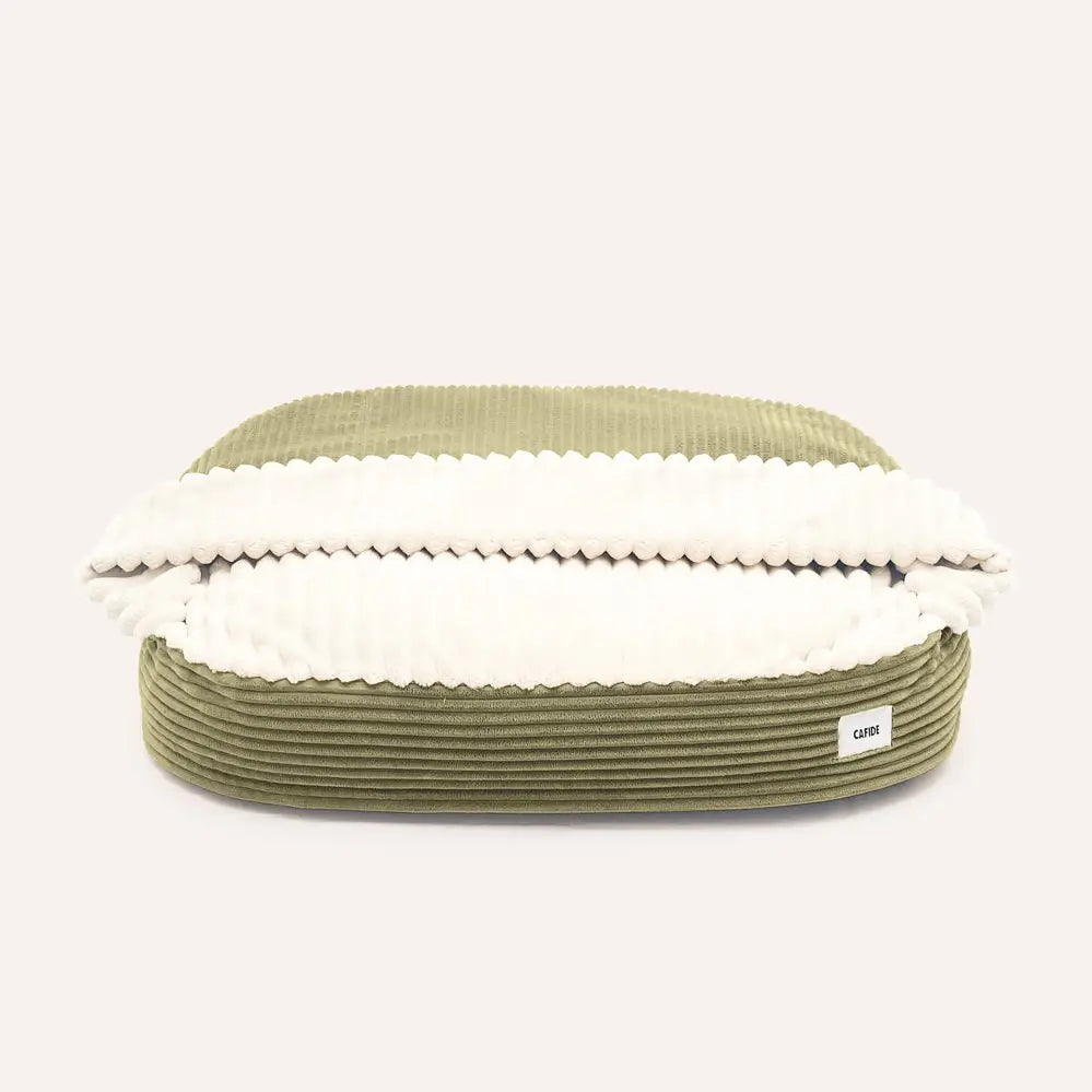 MASO HUNDEBETT MIT KAPUZE (GRÜN)