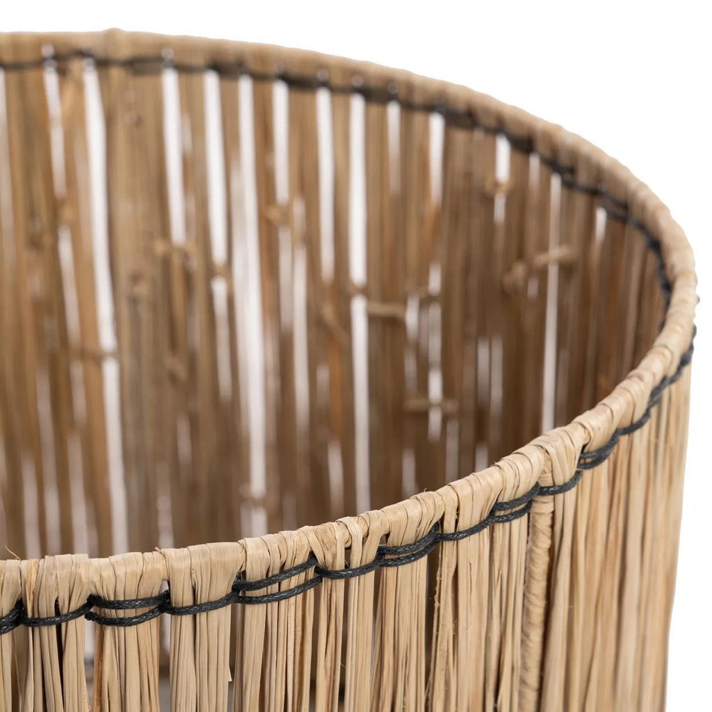 SKIATHOS TISCHLAMPE MIT RATTANSCHIRM