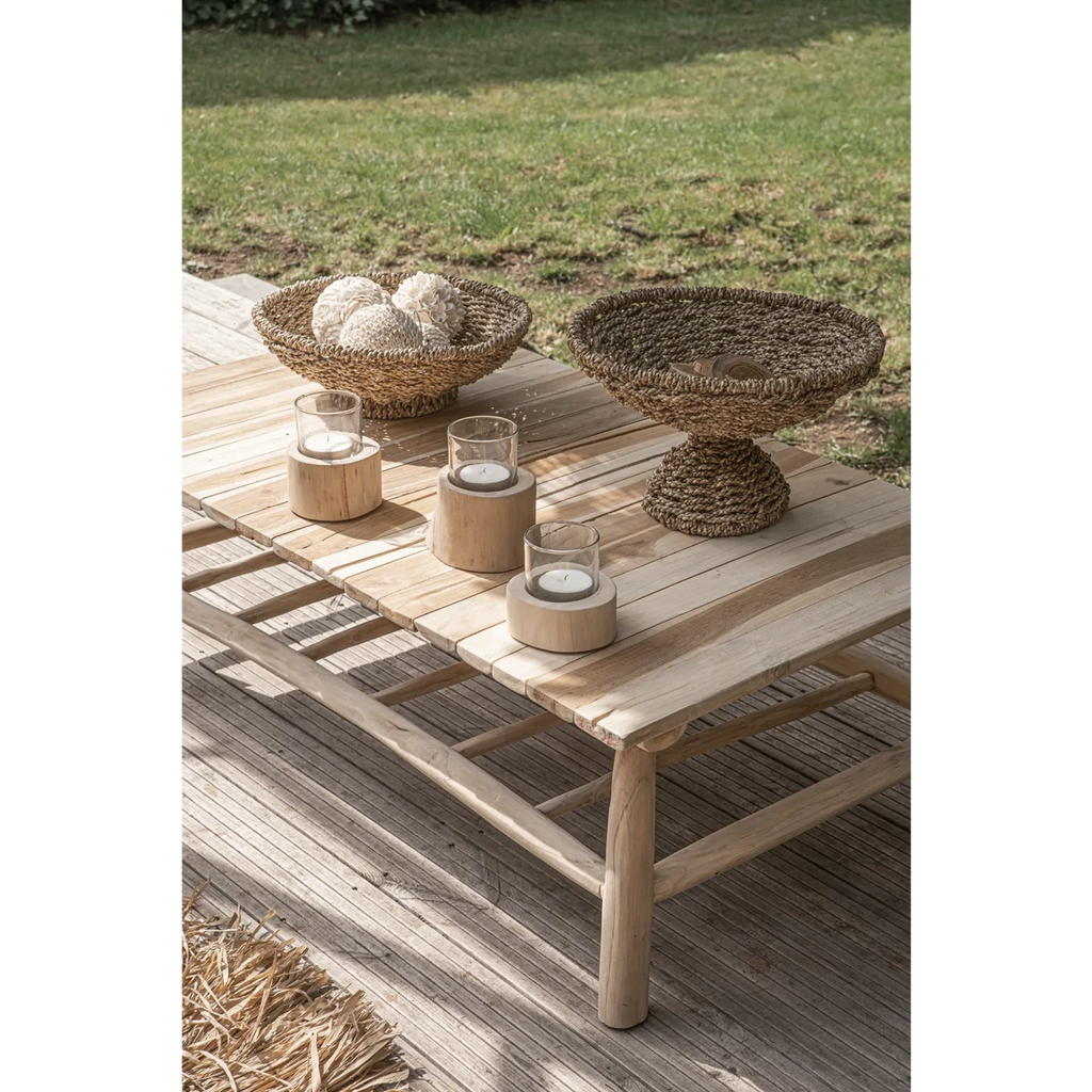 KERZENHALTER AUS TEAKHOLZ (3 Stk.)