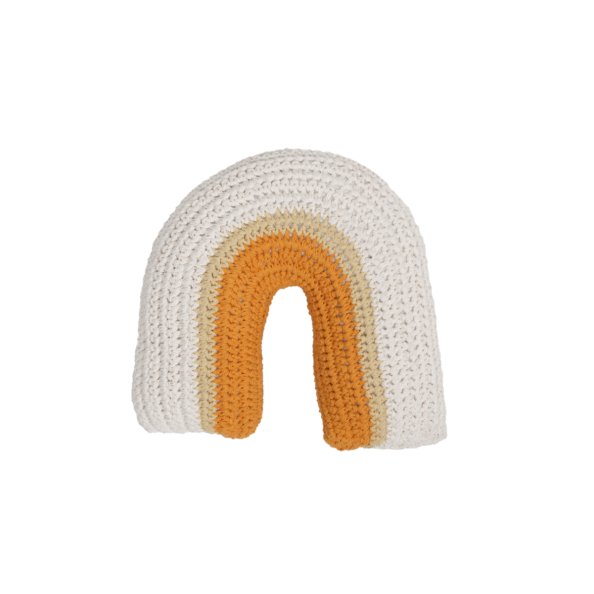 REGENBOGEN KISSEN (ORANGE/WEIß)