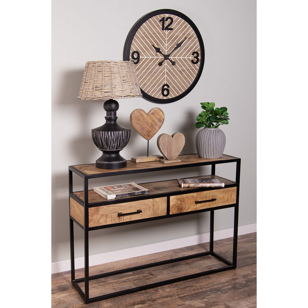 LAMPENSCHIRM AUS RATTAN  - Ø38cm (BRAUN)