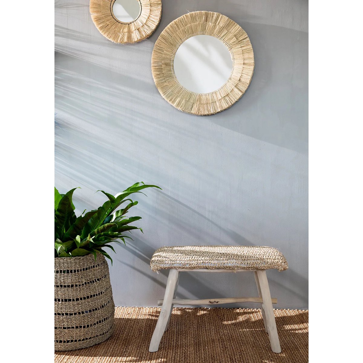 SEEGRASTEPPICH MIT FRANSEN