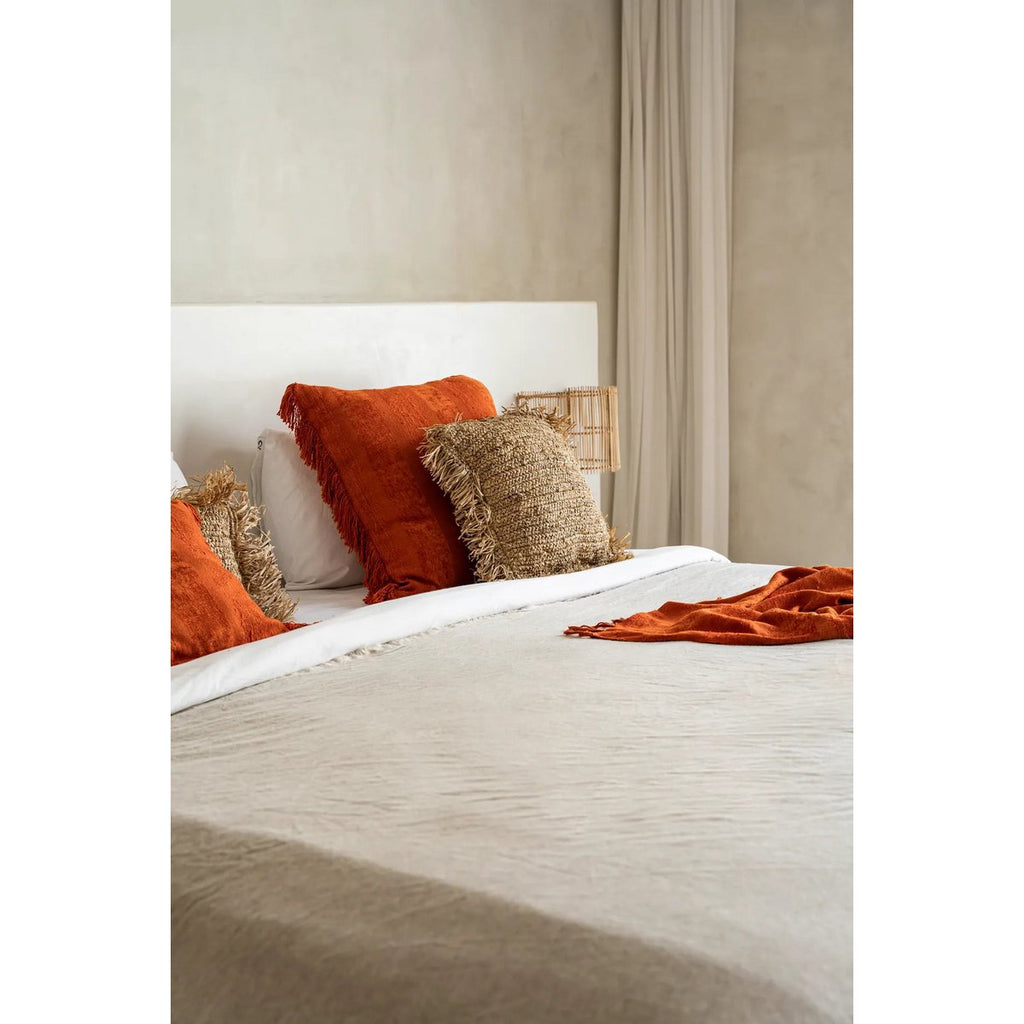 HANDGEWEBTER KISSENBEZUG (ORANGE) - 60 x 60cm