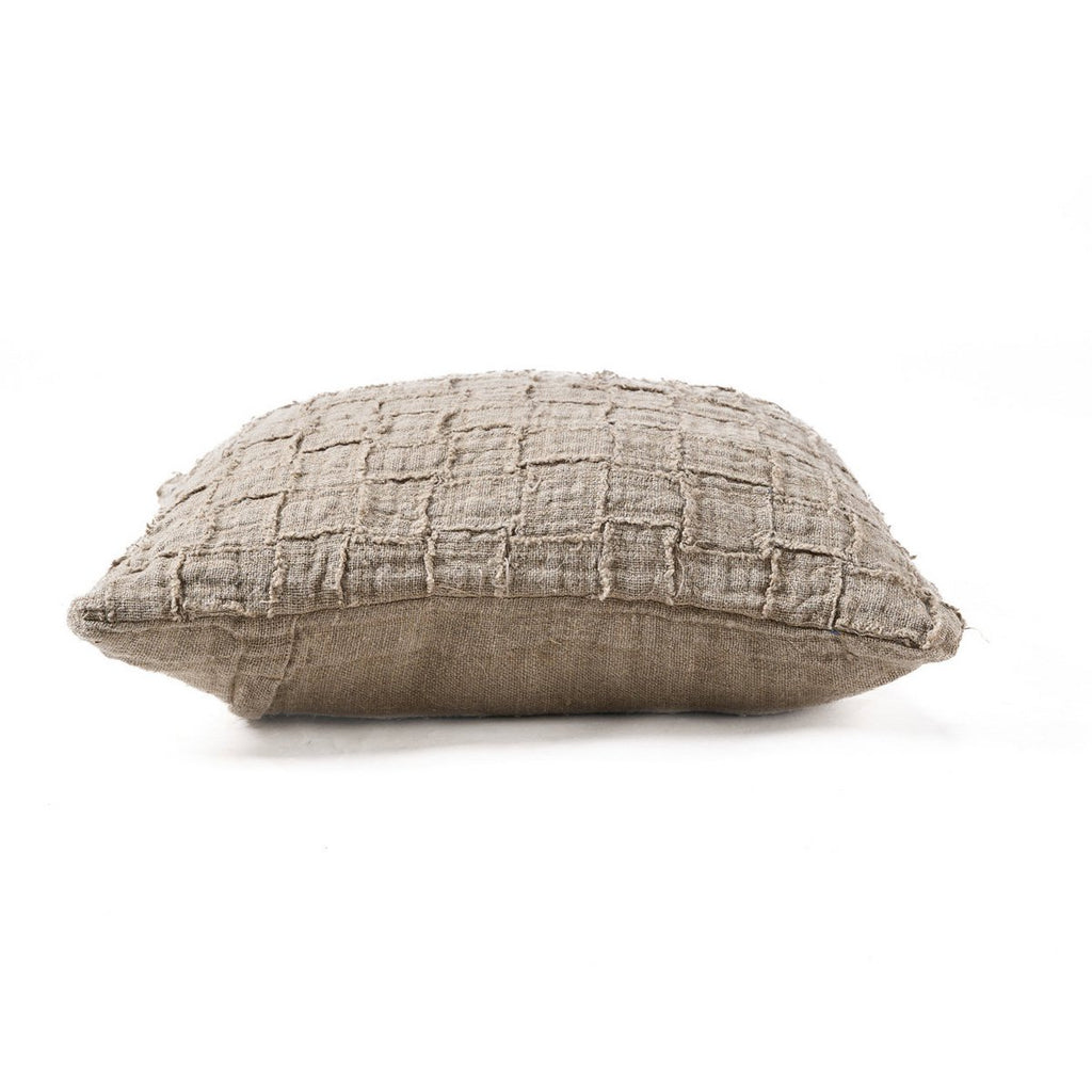 DAMIER KISSENBEZUG AUS LEINEN