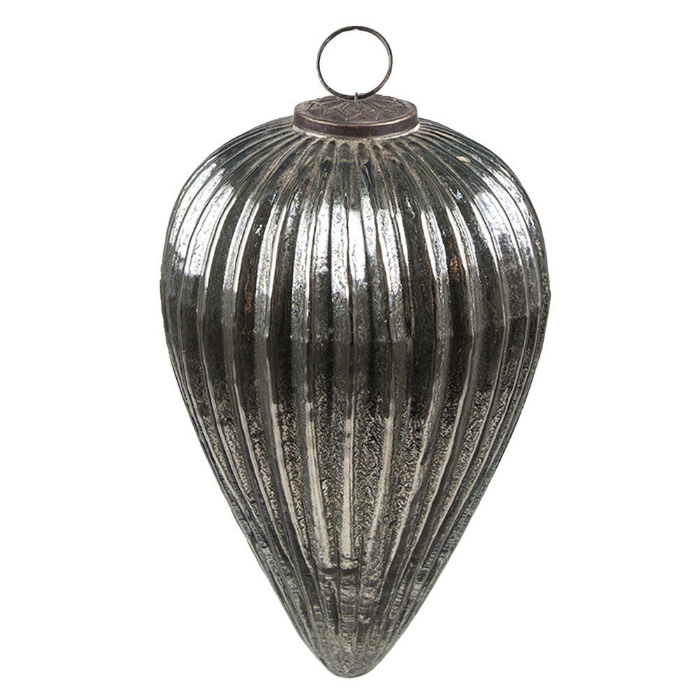 WEIHNACHTSKUGEL XL SILBER - 25 cm
