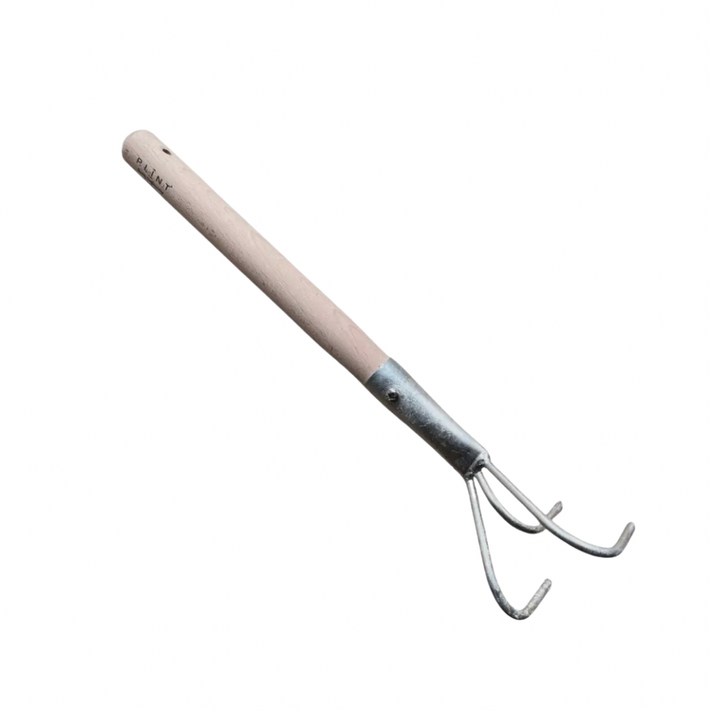 HANDGESCHMIEDETER HANDKULTIVATOR MIT HOLZGRIFF