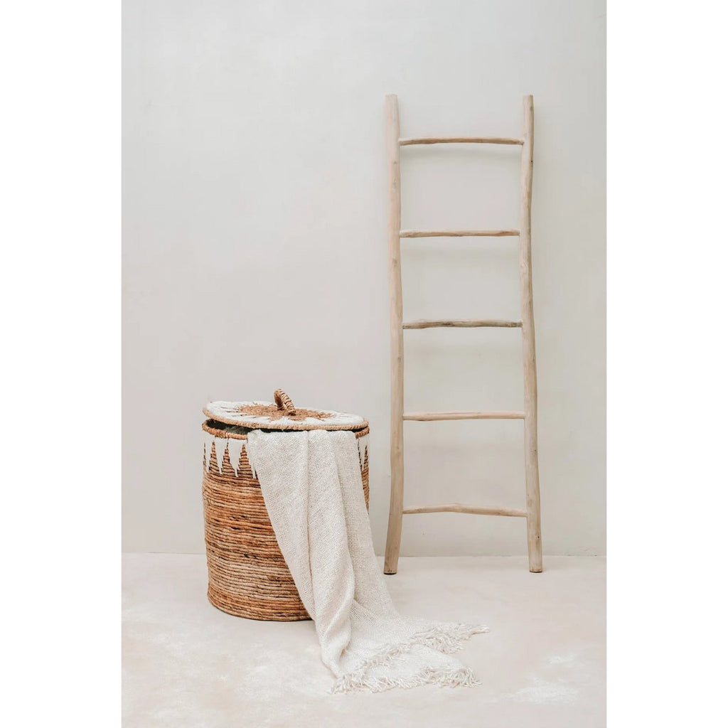 HANDGEWEBTER BAUMWOLLPLAID (BEIGE)