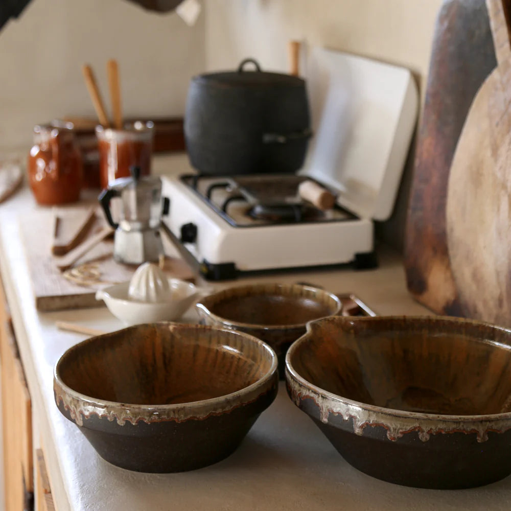 POTERIE MITTLERE SERVIERSCHÜSSEL (MOCHA BROWN) - 26cm