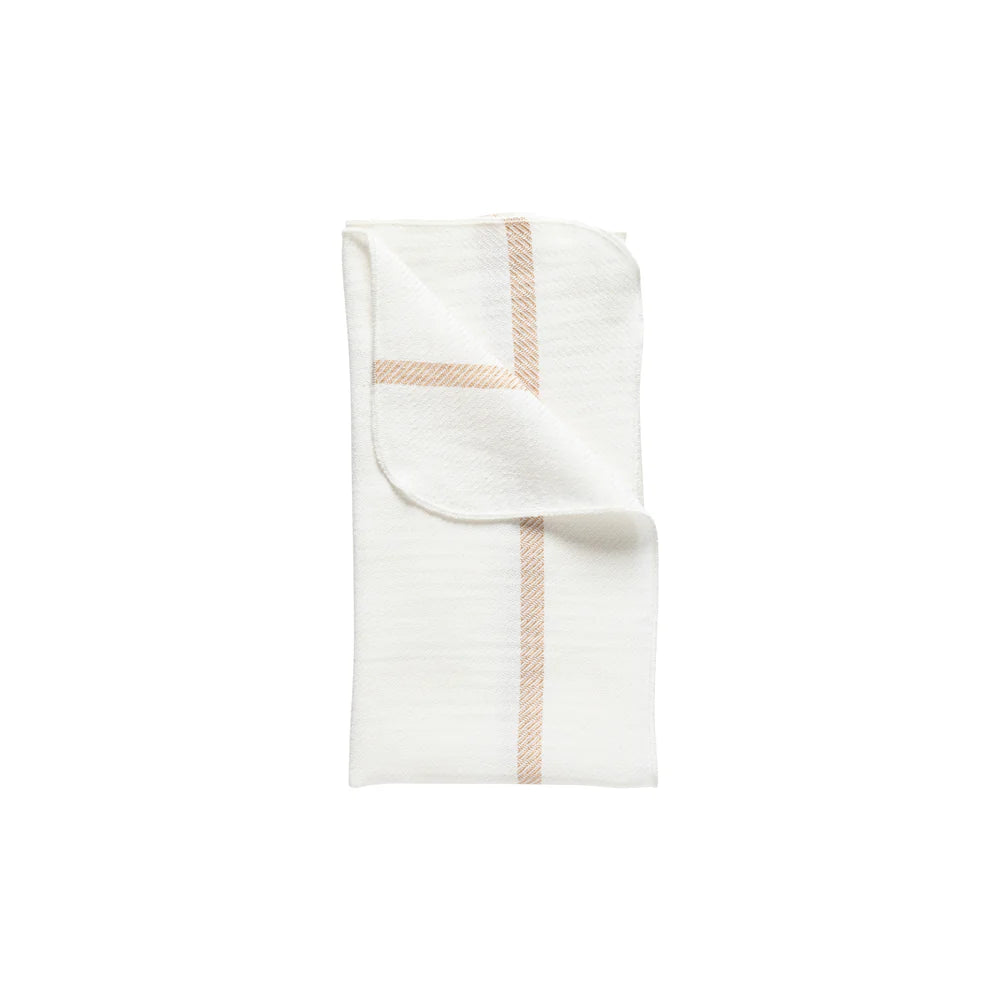 BAUMWOLL-/LEINEN SERVIETTE CAROLINA (WHITE CARAMEL)