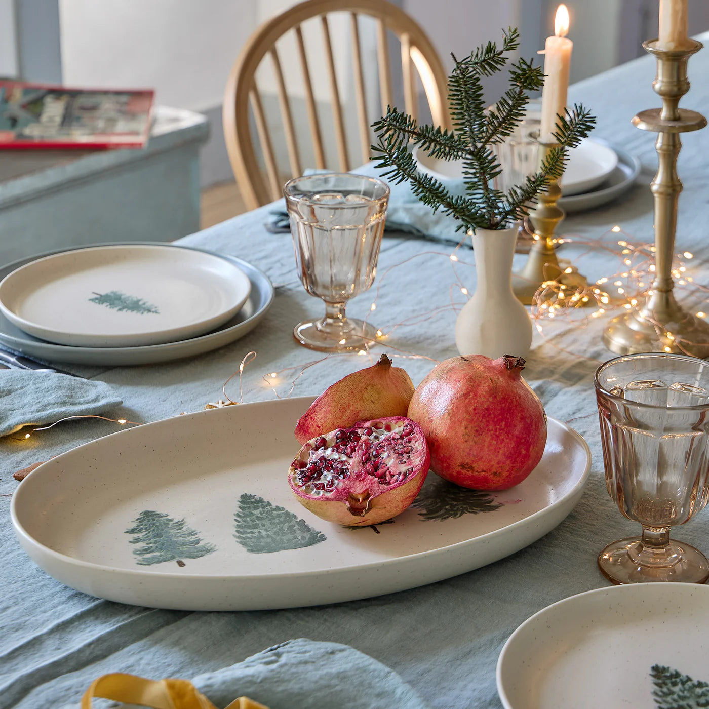 PACIFICA SERVIERTELLER OVAL - WEIHNACHTSBAUM