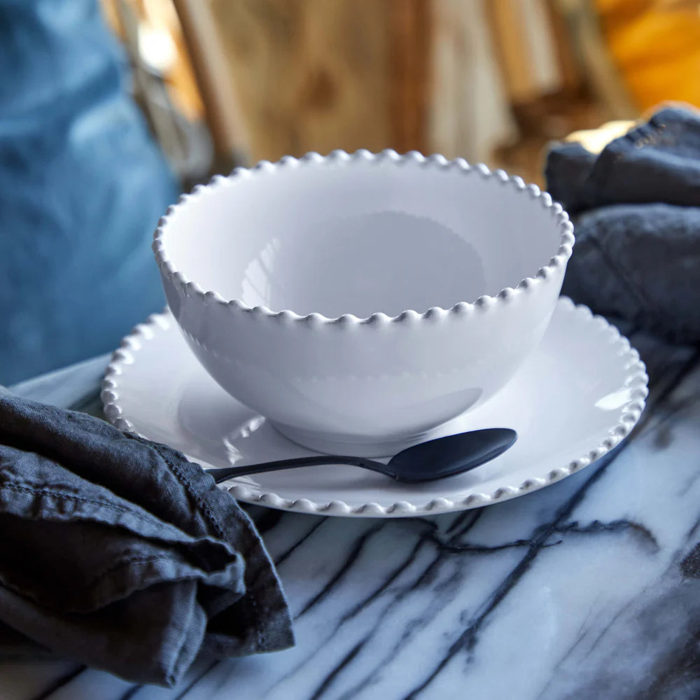 PEARL GROßE SCHÜSSEL (WEIß) - 17cm