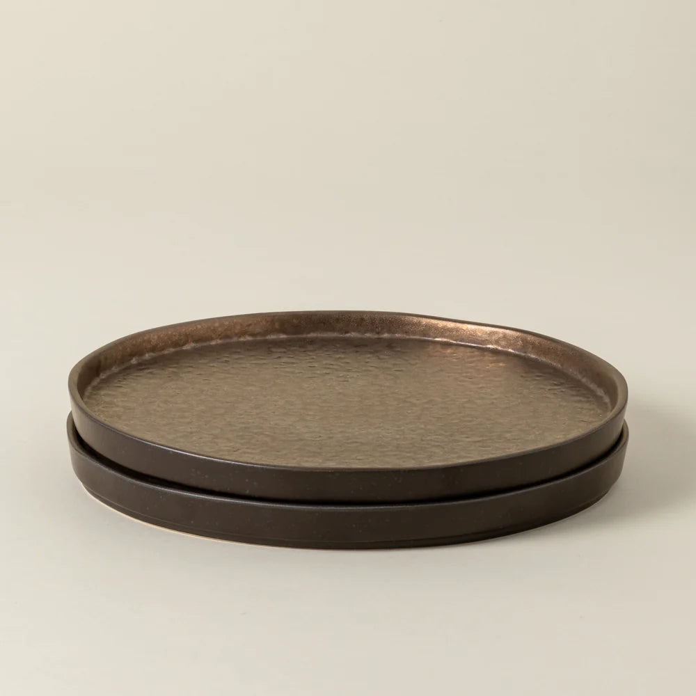 LAGOA GROßER TELLER (METALLIC BROWN) - 27cm