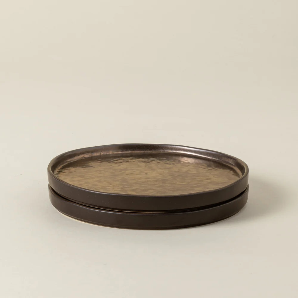 LAGOA MITTLERER TELLER (METALLIC BROWN) - 21cm
