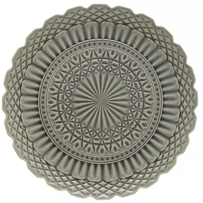 CRISTAL SERVIERTELLER (GREY) - 39cm