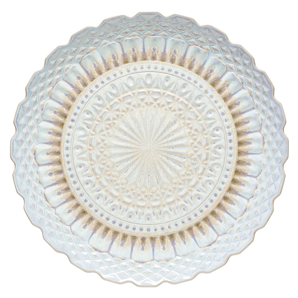 CRISTAL SERVIERTELLER (NACAR BLUE) - 39cm