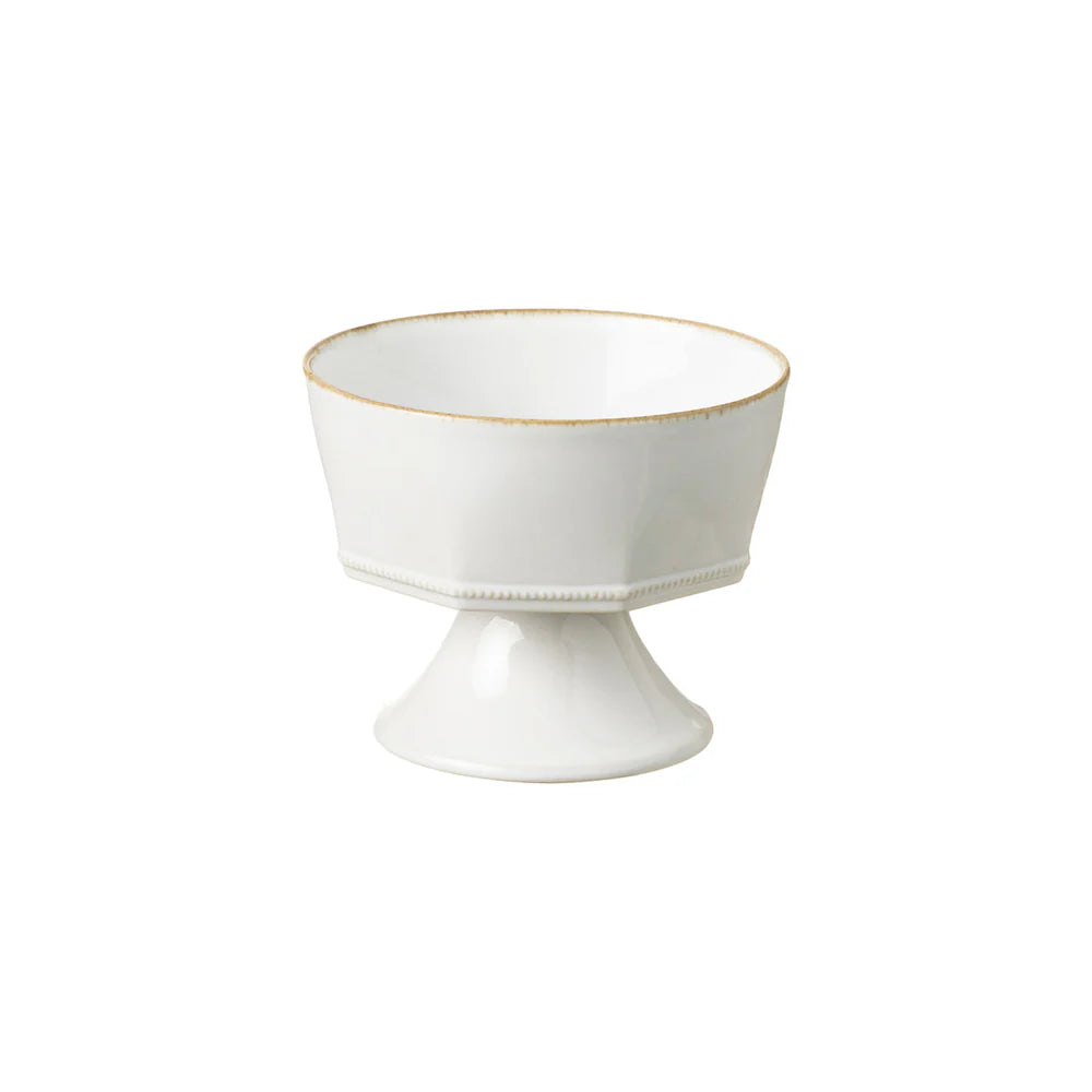 LUZIA SCHÜSSEL MIT FUß (WEIß) - 16cm
