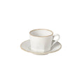 LUZIA TEE-/KAFFEETASSE MIT UNTERSETZER (WEIß)
