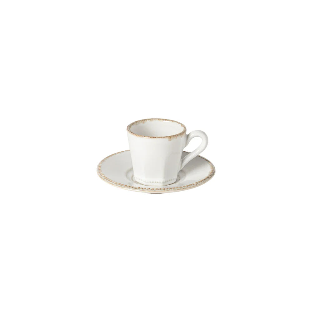LUZIA ESPRESSOTASSE MIT UNTERSETZER (WEIß)