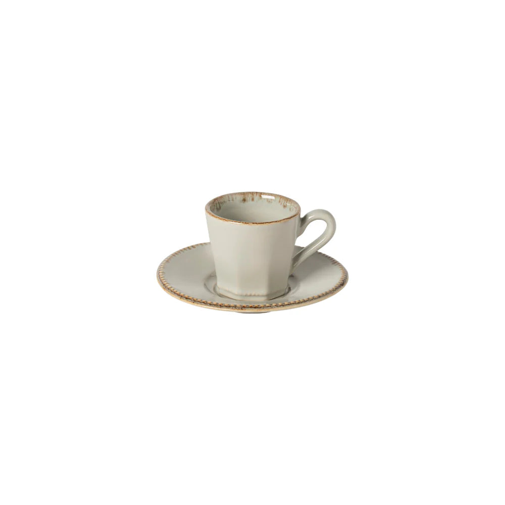 LUZIA ESPRESSOTASSE MIT UNTERSETZER (GRAU)