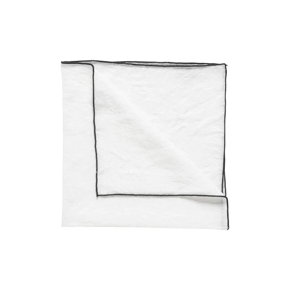 BELLA LEINEN SERVIETTE (SCHWARZ)
