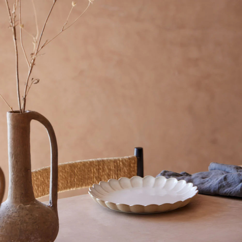 MARRAKESCH GROßER TELLER (SABLE BLANC) - 28cm