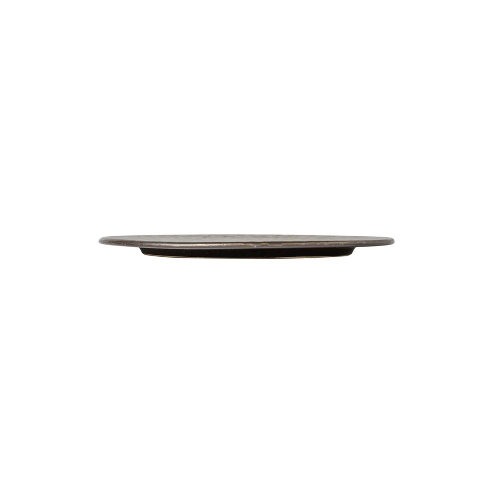 RESONANCE MITTLERER TELLER (FLACH - METALLIC BRAUN) - 20cm