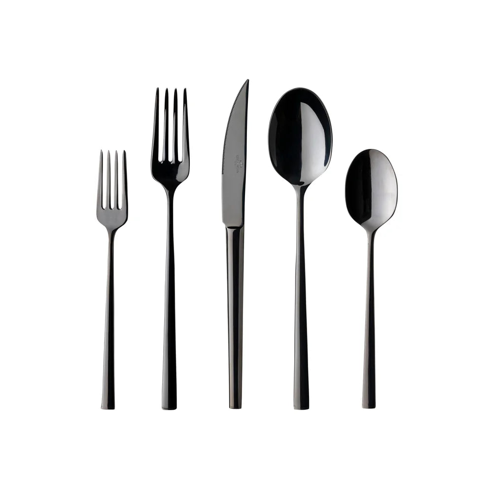 VELA BESTECK-SET (SCHWARZ) - 5 Stk.