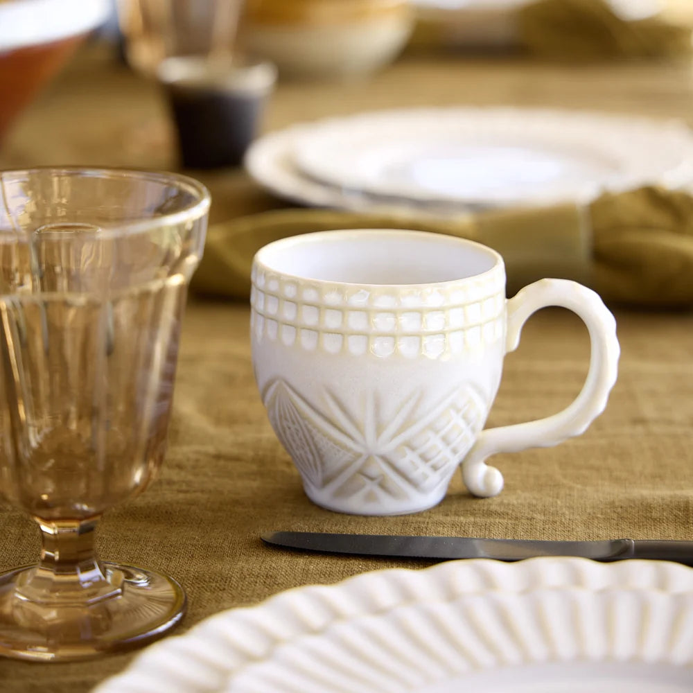 CRISTAL BECHER (BEIGE/WEIß)