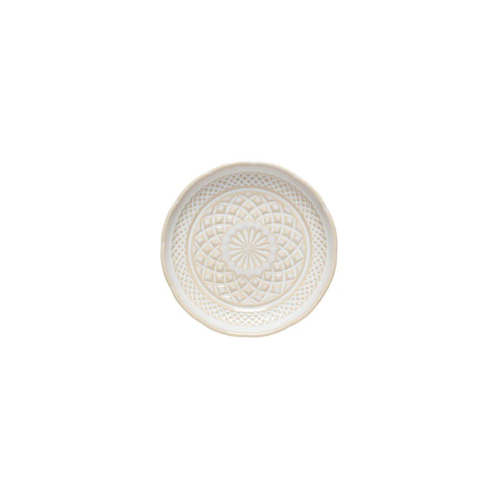 CRISTAL KLEINER TELLER (BEIGE/WEIß) - 15cm