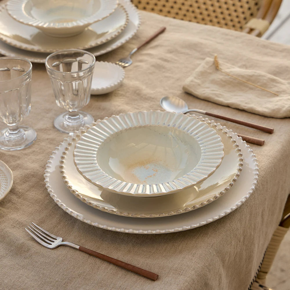CRISTAL SUPPEN-/PASTATELLER (NACAR BLUE) - 23cm